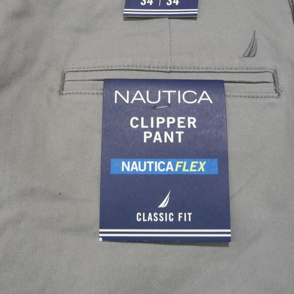 NAUTICA CLIPPPER CHINO PANTS 34X34 GRAY - Picture 11 of 12